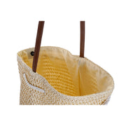 Shoulder Bag DKD Home Decor Natural Beige Polyester Fibre (44 x 28 x 38 cm) (2 Units)