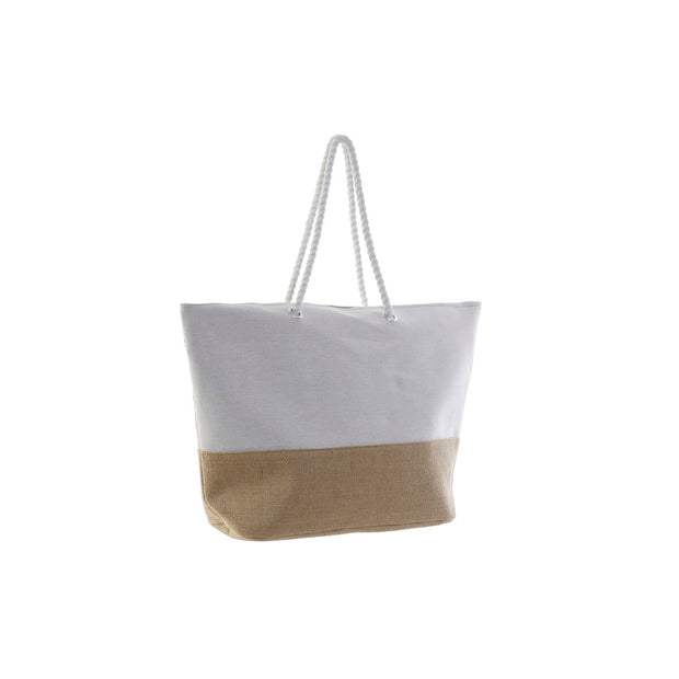 Beach Bag DKD Home Decor Beige Brown Polyester Green (60 x 16 x 42 cm)