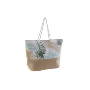 Beach Bag DKD Home Decor Beige Brown Polyester Green (60 x 16 x 42 cm)