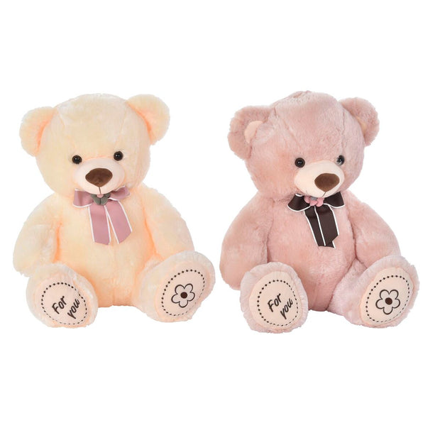 Teddy Bear DKD Home Decor Lasso Beige Brown Polyester Children's Bear (2 Units)