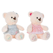 Teddy Bear DKD Home Decor Pink Polyester White Green Children's Dress (2 Units)