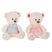 Teddy Bear DKD Home Decor Beige Pink Polyester Green Children's Bear (2 Units)