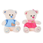 Teddy Bear DKD Home Decor Beige Blue Pink Polyester Children's Bear (2 Units)