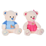 Teddy Bear DKD Home Decor Beige Blue Pink Polyester Children's Bear (2 Units)