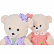 Teddy Bear DKD Home Decor Dress Beige Pink Lilac Polyester Children's Bear (2 Units)