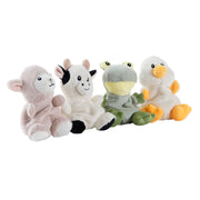 Fluffy toy DKD Home Decor animals Farm Polyester White Green Children's (4 Units)