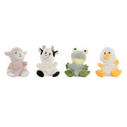 Fluffy toy DKD Home Decor animals Farm Polyester White Green Children's (4 Units)