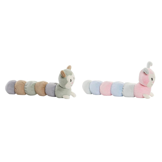 Fluffy toy DKD Home Decor Caterpillar Polyester Children's Multicolour (2 Units)