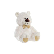 Teddy Bear DKD Home Decor Bow tie Golden Polyester White Children's Bear