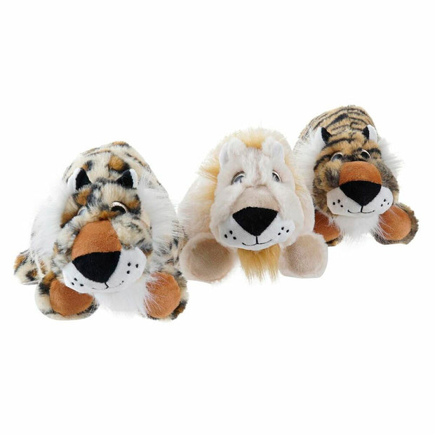 Fluffy toy DKD Home Decor Black Beige Polyester Children's animals (3 Units)