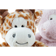 Fluffy toy DKD Home Decor Grey Beige Pink Brown Polyester Children's animals (4 Units)