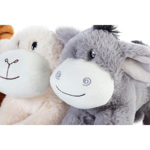 Fluffy toy DKD Home Decor Polyester Children's animals (10 x 10 x 16 cm) (4 Units)
