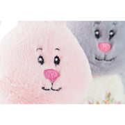 Fluffy toy DKD Home Decor Grey Blue Pink Polyester Rabbit White Children's (4 Units)