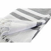 Towelling Sarong DKD Home Decor Grey Blue Polyester Cotton (90 x 170 x 1 cm) (2 Units)