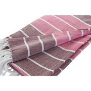 Towelling Sarong DKD Home Decor Pink Orange Polyester Cotton (90 x 170 x 1 cm) (2 Units)