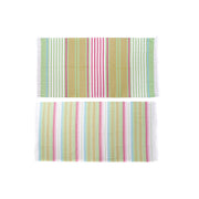Towelling Sarong DKD Home Decor Lilac Polyester Cotton Green (90 x 170 x 1 cm) (2 Units)