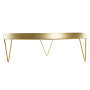 Schale DKD Home Decor natürlich Golden Metall Weiß Holz MDF (38,5 x 38,5 x 12 cm)