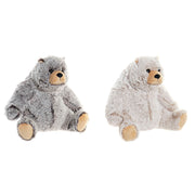 Teddy Bear DKD Home Decor Grey Beige Polyester Children's Bear (2 units)