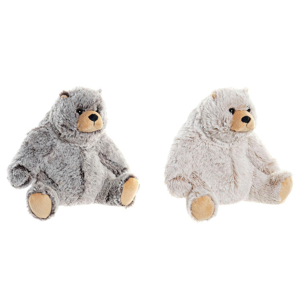 Teddy Bear DKD Home Decor Grey Beige Polyester Children's Bear (2 units)