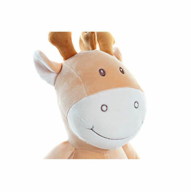 Fluffy toy DKD Home Decor Grey Brown Polyester Children's Giraffe (2 Units)