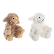 Fluffy toy DKD Home Decor Brown Polyester White Children's Ship (2 Units)