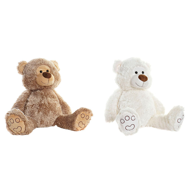 Teddy Bear DKD Home Decor Brown Polyester White Children's Bear (2 Units)