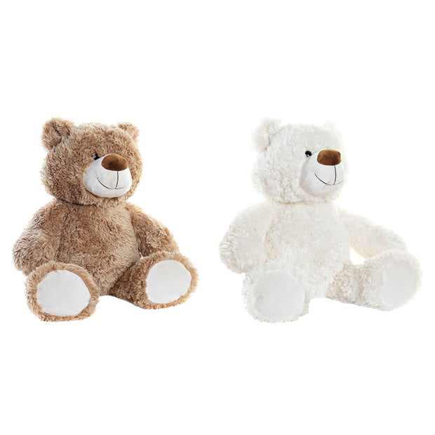 Teddy Bear DKD Home Decor Brown Polyester White Children's Bear (2 Units)