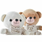 Teddy Bear DKD Home Decor Beige Polyester White Children's Dress (2 Units)