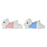 Teddy Bear DKD Home Decor Blue Pink Polyester White Children's Lying (2 Units)