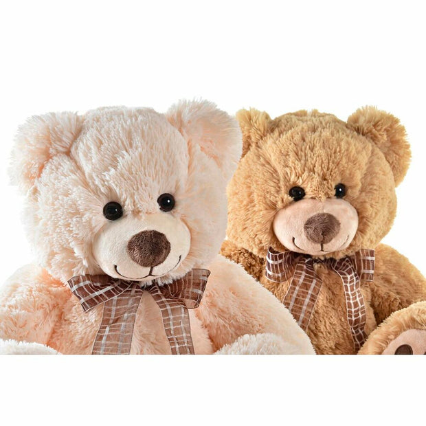 Teddy Bear DKD Home Decor Lasso Beige Brown Polyester Children's Bear (2 Units)