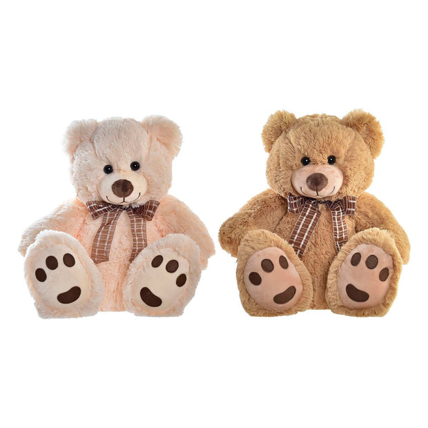 Teddy Bear DKD Home Decor Lasso Beige Brown Polyester Children's Bear (2 Units)