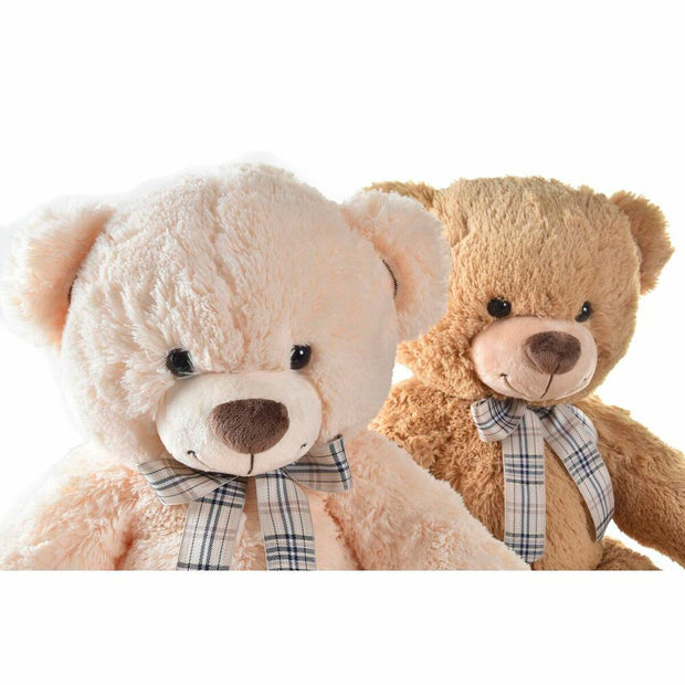 Teddy Bear DKD Home Decor Lasso Beige Brown Polyester Children's Bear (2 Units)