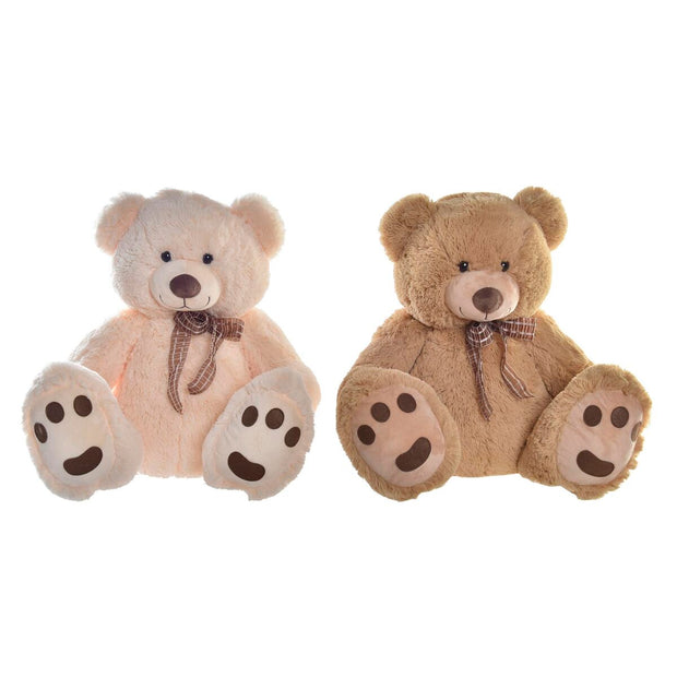 Teddy Bear DKD Home Decor Lasso Beige Brown Polyester Children's Bear (2 Units)