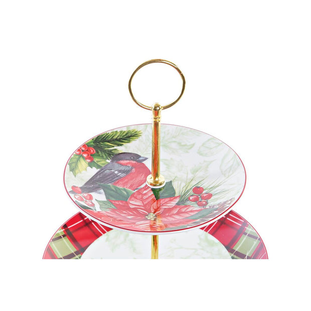 Obstschale DKD Home Decor 3-stöckige Abstützung (27 x 27 x 35 cm)