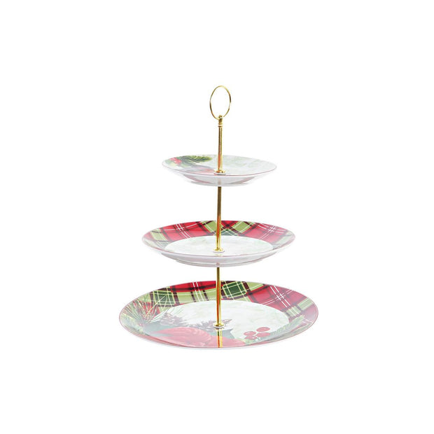 Obstschale DKD Home Decor 3-stöckige Abstützung (27 x 27 x 35 cm)