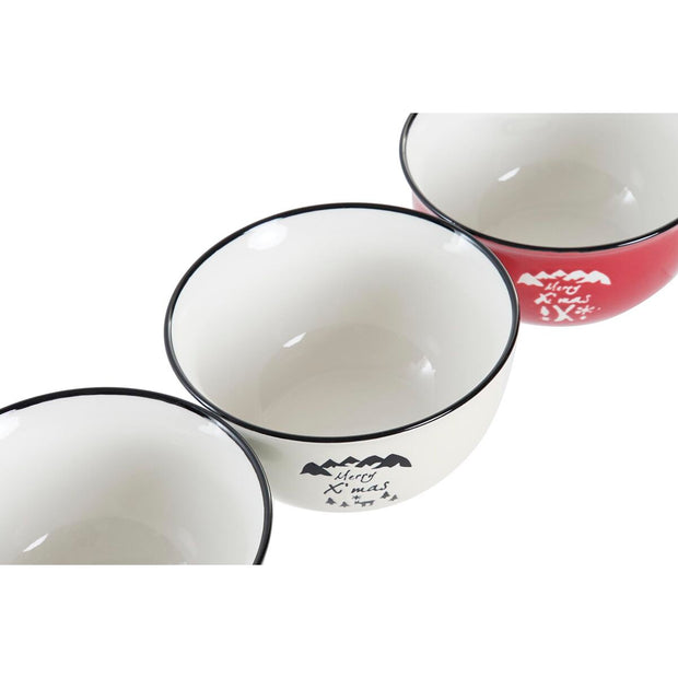 Schale DKD Home Decor Porzellan Steingut Berg (500 ml) (3 Stück)