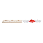 Satz für Appetithäppchen DKD Home Decor Rot Weiß Bambus Steingut (33 x 11,6 x 3,3 cm)