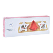 Satz für Appetithäppchen DKD Home Decor Rot Weiß Bambus Steingut (33 x 11,6 x 3,3 cm)