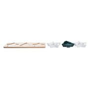 Tablett für Snacks DKD Home Decor Weihnachten 4 Stücke natürlich grün Bambus Steingut (33 x 13 x 3,3 cm)