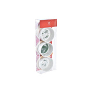Tablett für Snacks DKD Home Decor Weihnachten 3 Stücke natürlich Weiß grün Bambus Steingut (31 x 11,7 x 4,7 cm)