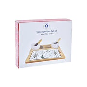 Satz für Appetithäppchen DKD Home Decor Weiß grün Bambus Steingut (25 x 20 x 8 cm)