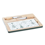 Satz für Appetithäppchen DKD Home Decor Weiß grün Bambus Steingut (24,5 x 20 x 1,2 cm)
