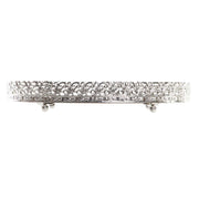 Tablett für Snacks DKD Home Decor Spiegel Kristall Metall (25 x 25 x 4,5 cm)