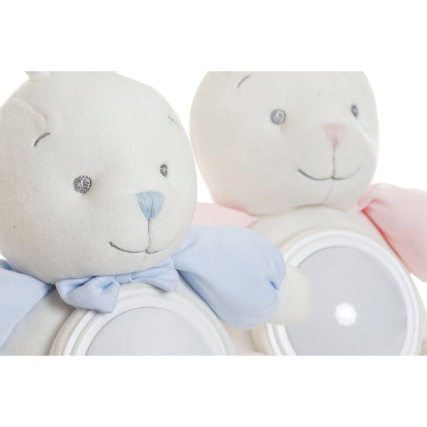 Fluffy toy DKD Home Decor LED Light Polyester Rabbit (24 x 14 x 30 cm) (2 Units)