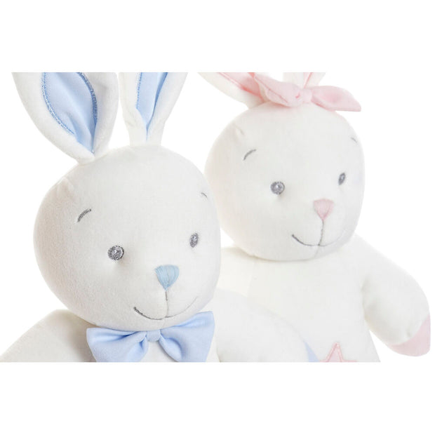 Fluffy toy DKD Home Decor Polyester Rabbit Musical (23 x 10 x 40 cm) (2 Units)