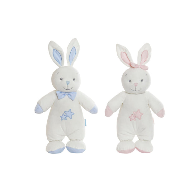 Fluffy toy DKD Home Decor Polyester Rabbit Musical (23 x 10 x 40 cm) (2 Units)