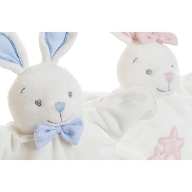 Baby Comforter DKD Home Decor Polyester Rabbit Baby (2 Units) (22 x 7 x 26 cm)