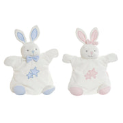 Baby Comforter DKD Home Decor Polyester Rabbit Baby (2 Units) (22 x 7 x 26 cm)