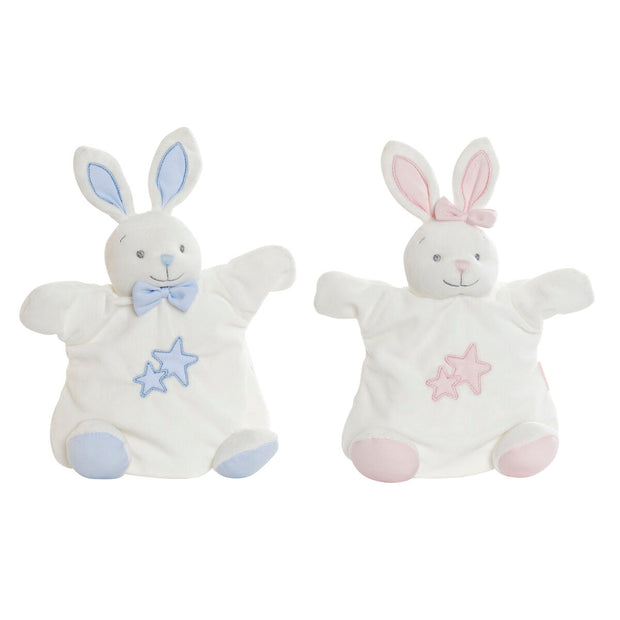 Baby Comforter DKD Home Decor Polyester Rabbit Baby (2 Units) (22 x 7 x 26 cm)