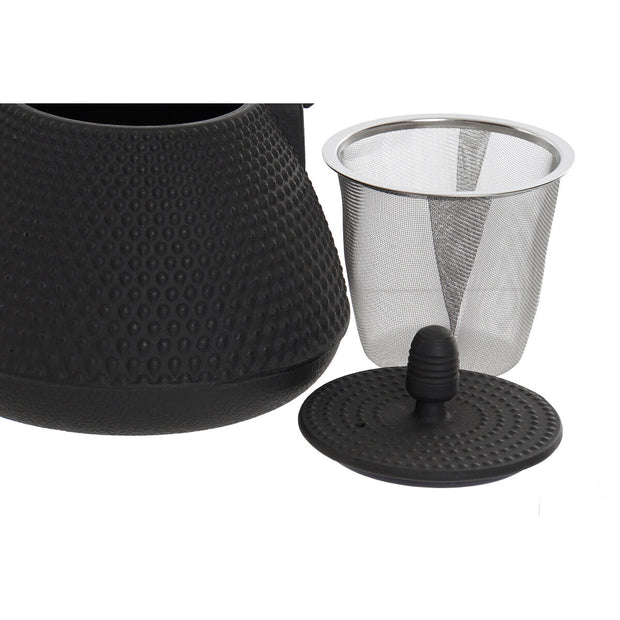 Teekanne DKD Home Decor Schwarz Gusseisen (1L)